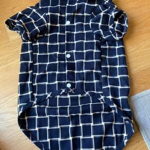 Black Plaid Dog Shirt -3X